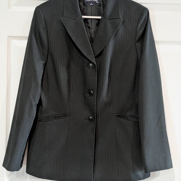 Evan-Picone Women's Black Stripe Blazer, Size 12, Suit Separate - Picture 8 of 16